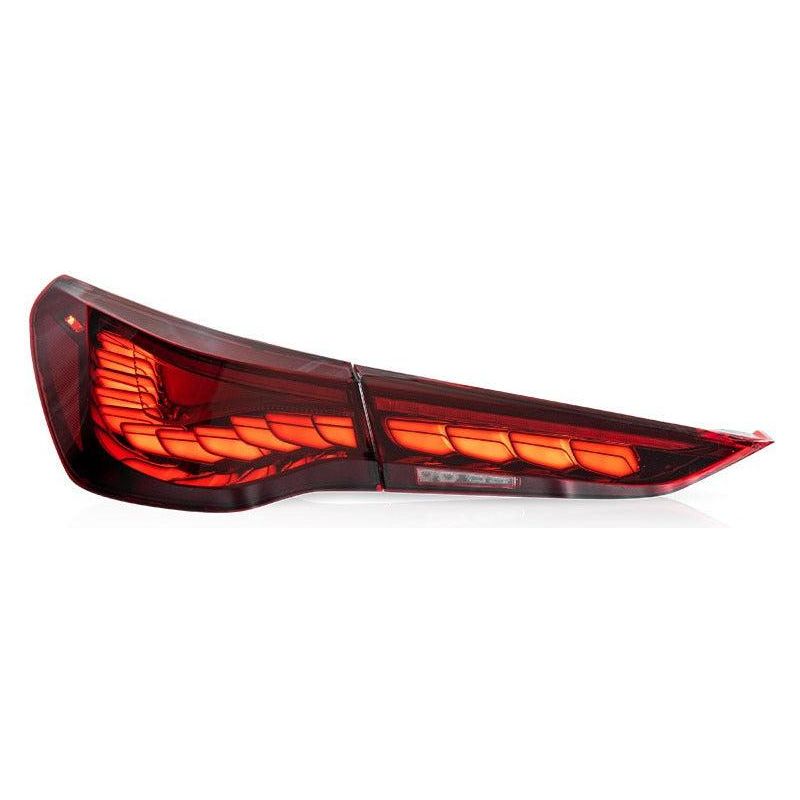BMW G82 / G83 M4 & G22 / G23 / G26 4 Series - GTS Style OLED Taillights - Factory Red