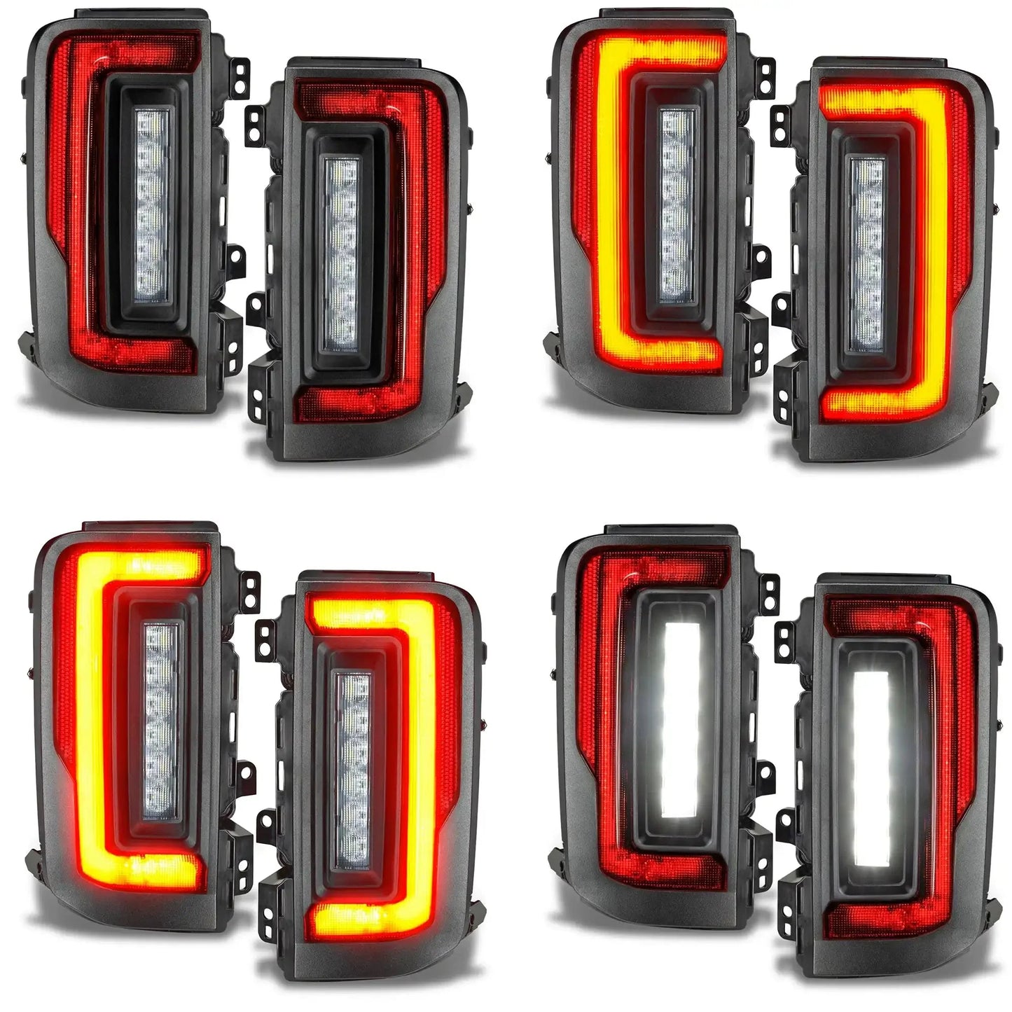 2021-2025 Ford Bronco Flush Mount LED Tail Lights - Low Profile | 1,400 Lumens