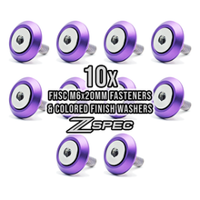ZSPEC Metric Fender Fastener Kit, M6-1.0x20mm Fasteners, 10-Pack, Stainless & Billet
