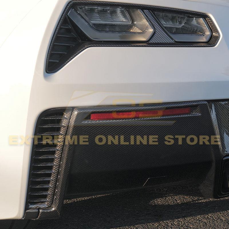 Corvette C7 Carbon Fiber Rear Tail Light Bezels