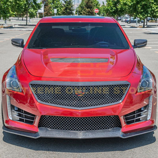 2016-Up Cadillac CTS-V Carbon Fiber Front Accent Grill Insert