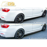 2014-20 BMW F80 M3 Extended Carbon Fiber Side Skirts Rocker Panels