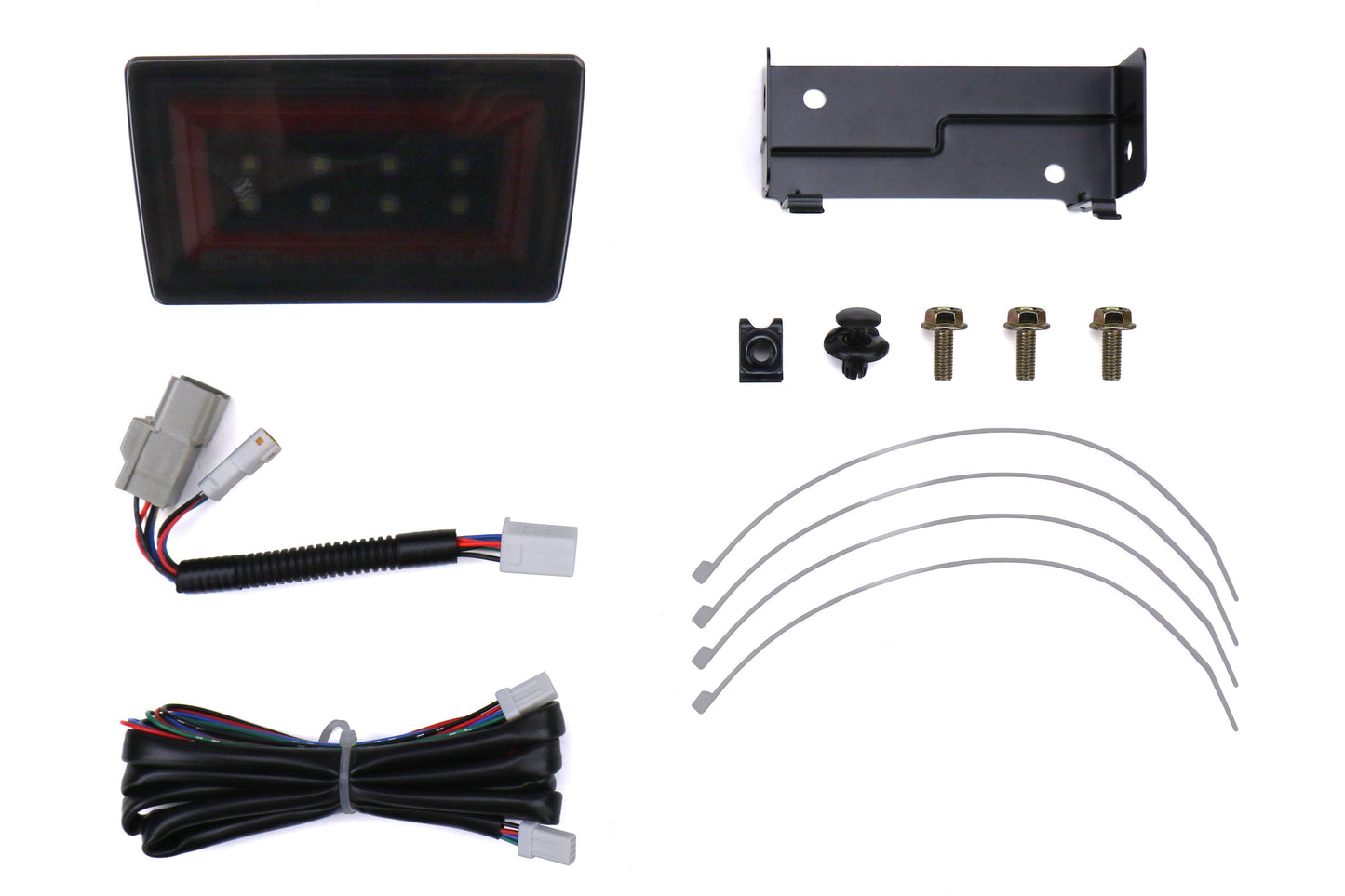 OLM NB+R F1 Rear Brake Light (Smoke Lens, Gloss Black Base, Red Bar) - 15+ WRX / STI