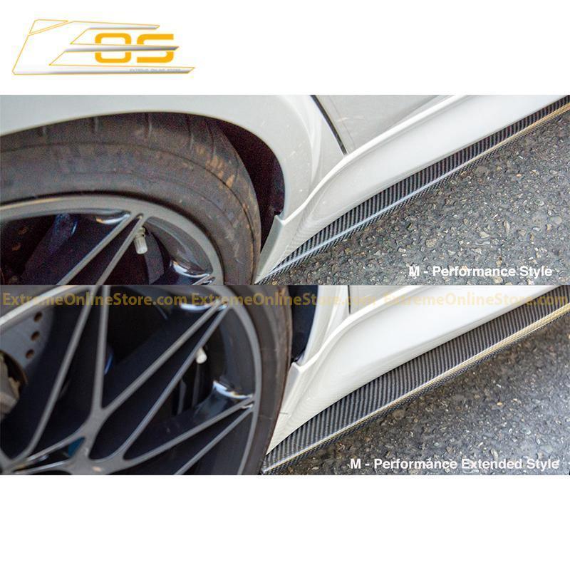 2014-20 BMW F80 M3 Extended Carbon Fiber Side Skirts Rocker Panels