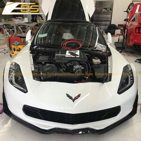 Corvette C7 Carbon Flash Front Splitter W/ Stage 3 Wickerbill Side Winglets