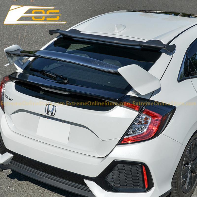 2016-21 Honda Civic Hatchback Spoon Style Rear Roof Spoiler Kit