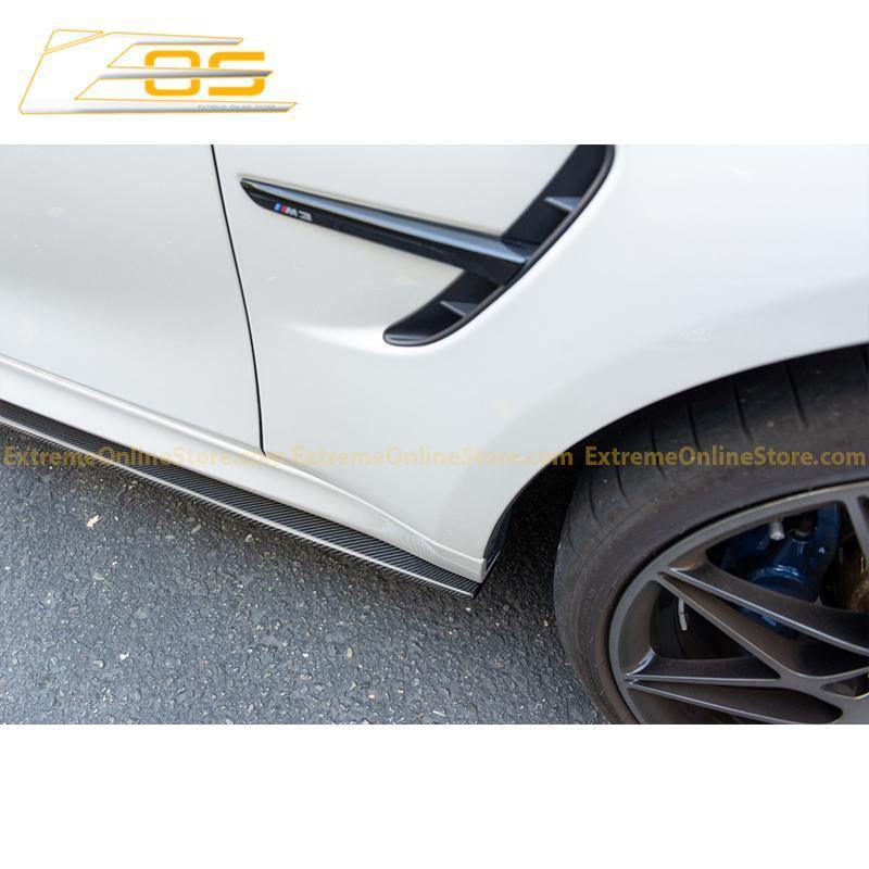 2014-20 BMW F80 M3 Extended Carbon Fiber Side Skirts Rocker Panels
