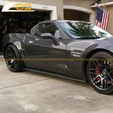 Corvette C6 Grand Sport / Z06 Primer Black Side Skirts Rocker Panels