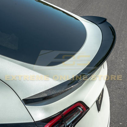 2020-Up Tesla Model Y Carbon Fiber Rear Trunk Spoiler