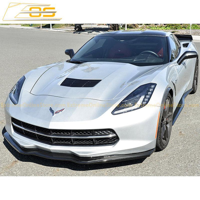 Corvette C7 Stage 2 Carbon Flash Front Splitter W/O Side Winglets