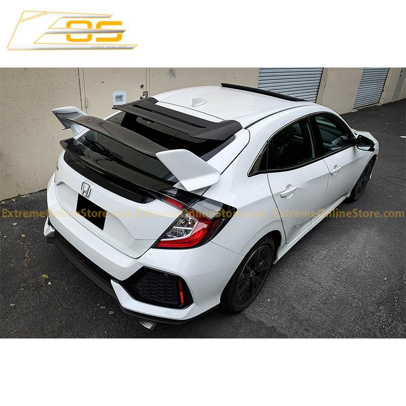 2016-21 Honda Civic Hatchback Type R Conversion Rear Spoiler W/ Mugen Style Roof Spoiler