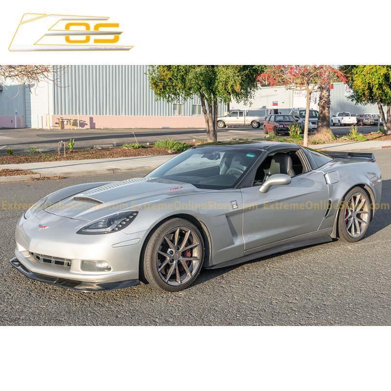 Corvette C6 Base Model Extended Front Splitter Lip & Side Skirts Rocker Panels - Revline Performance