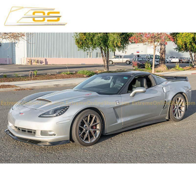 Corvette C6 Base Model Extended Front Splitter Lip & Side Skirts Rocker Panels