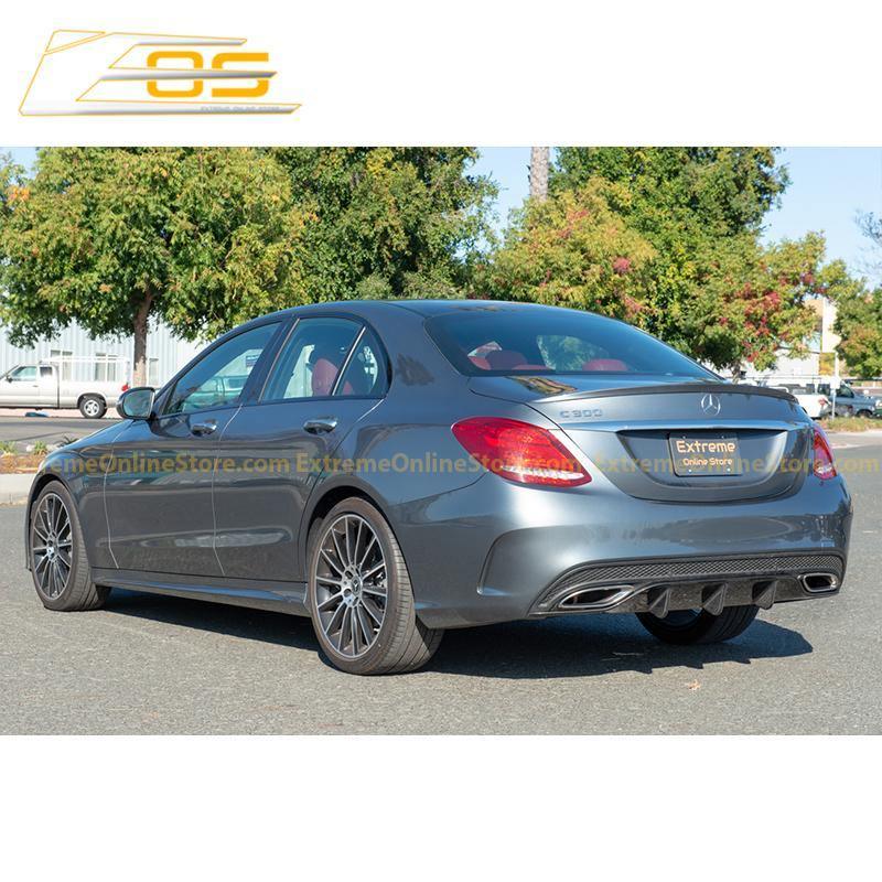 2015-18 Mercedes-Benz C-Class W205 AMG Carbon Fiber Rear Bumper Diffuser
