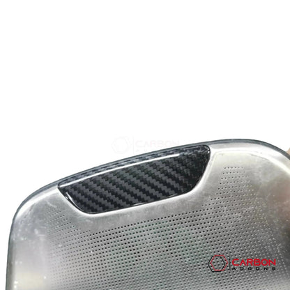 C8 Corvette Real Carbon Fiber Middle Speaker / Mode Selector Badge Covers | Interior Upgrade (2020–2027)