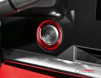 C8 Corvette Real Carbon Fiber Start/Stop Button Surround Trim Cover | Interior Upgrade (2020–2027)