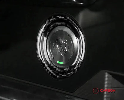 C8 Corvette Real Carbon Fiber Start/Stop Button Surround Trim Cover | Interior Upgrade (2020–2027)