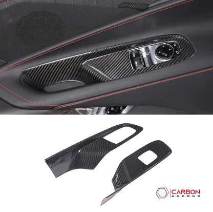 C8 Corvette 2020+ Real Carbon Fiber Window Switch Trim Cover