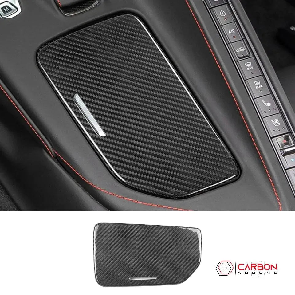 C8 Corvette Carbon Fiber Center Console Cup Holder Lid Cover