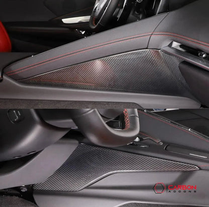 C8 Corvette Carbon Fiber Center Console Side Trim Covers