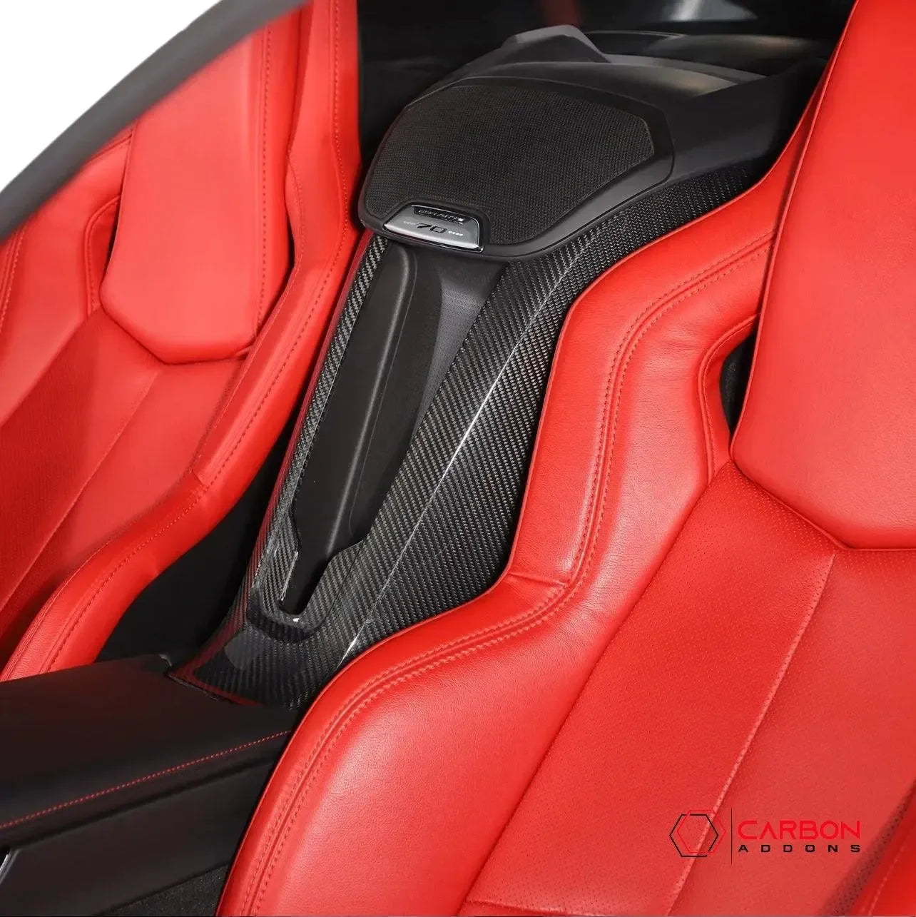 C8 Corvette Real Carbon Fiber Waterfall Panel Trim Cover | Interior Upgrade (2020–2027)