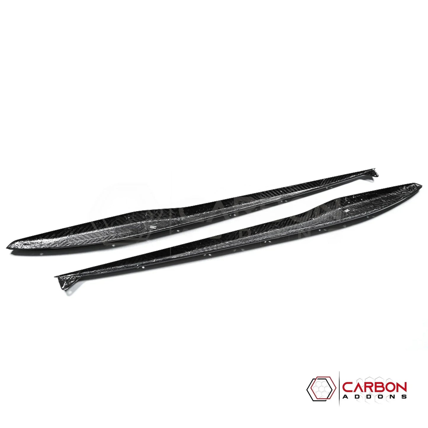 C8 Corvette Z06 & E-Ray DRY Carbon Fiber Side Skirts | 2023–2027 Real Dry Carbon OEM Fit