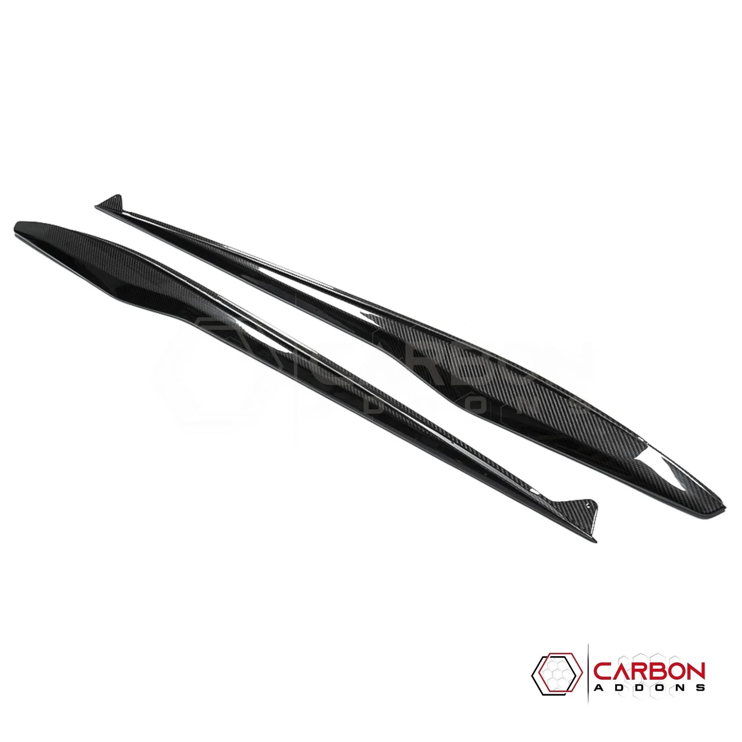 C8 Corvette Z06 & E-Ray DRY Carbon Fiber Side Skirts | 2023–2027 Real Dry Carbon OEM Fit