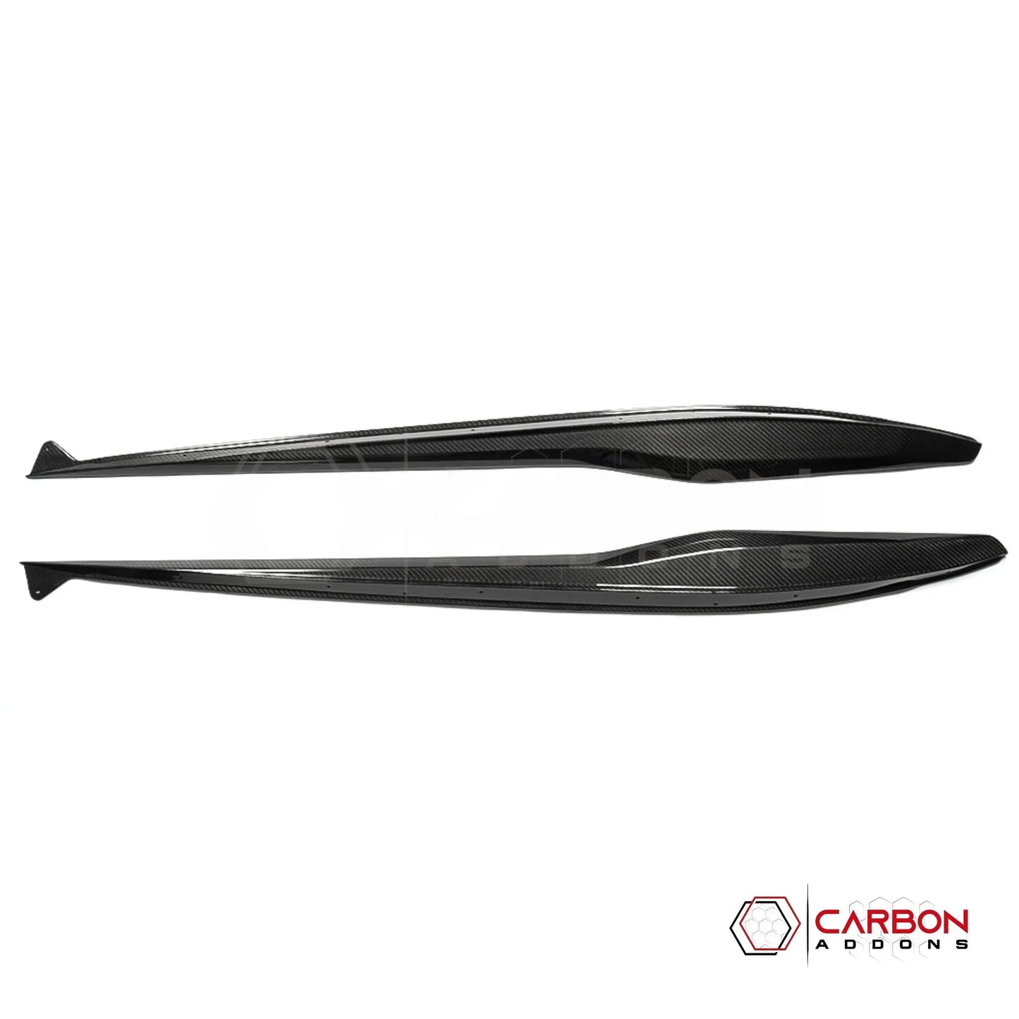 C8 Corvette Z06 & E-Ray DRY Carbon Fiber Side Skirts | 2023–2027 Real Dry Carbon OEM Fit
