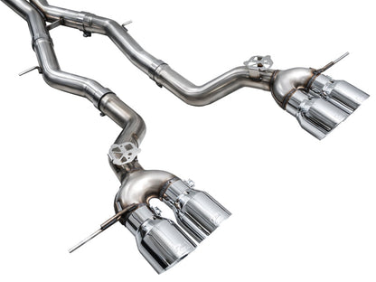 AWE Tuning 23-24 BMW G87 M2 Track Edition Exhaust - Chrome Silver Tips 3020-42487