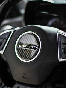 Camaro 2016-2024 Carbon Fiber Steering Wheel Airbag Center Overlay