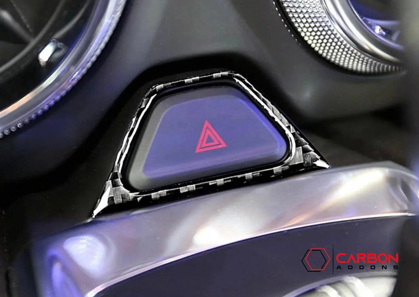 Camaro 2016-2024 Hazard Button Outer Trim Carbon Fiber Overlay