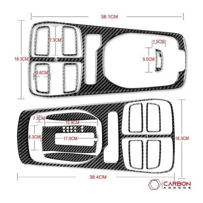 Carbon Fiber Center Console Overlay for Chevrolet Camaro 2010-2015