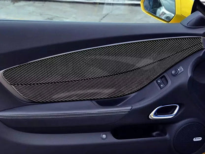 Carbon Fiber Door Trim Overlay for 2010-2015 Chevy Camaro