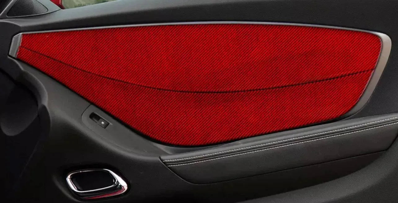 Carbon Fiber Door Trim Overlay for 2010-2015 Chevy Camaro