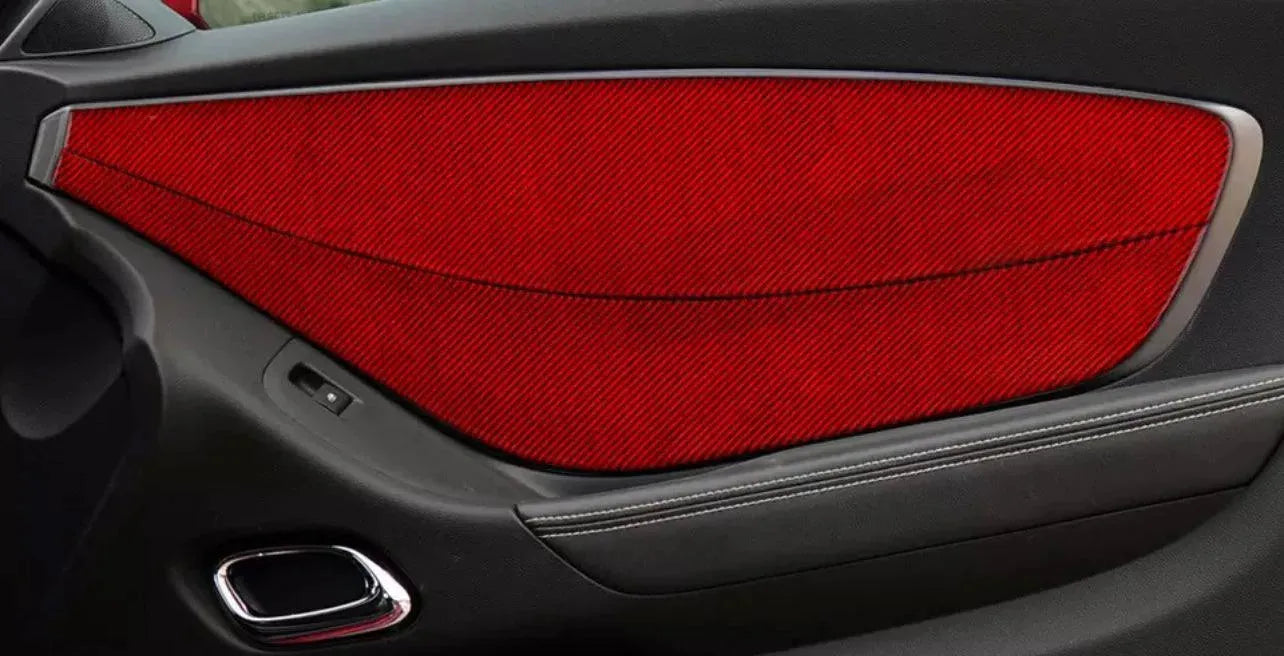 Carbon Fiber Door Trim Overlay for 2010-2015 Chevy Camaro