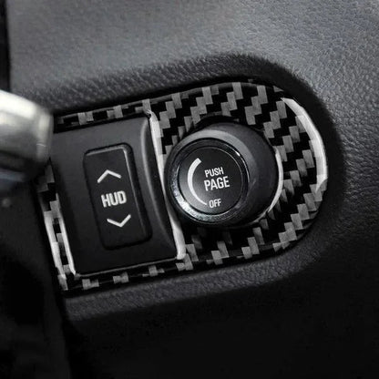 Carbon Fiber HUD Switch Panel Overlay for Chevrolet Camaro 2010-2015