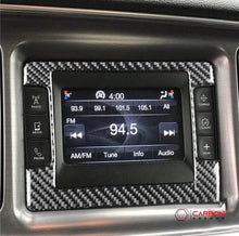 Carbon Fiber Infotainment Radio Screen Trim Overlay for Dodge Challenger 2015