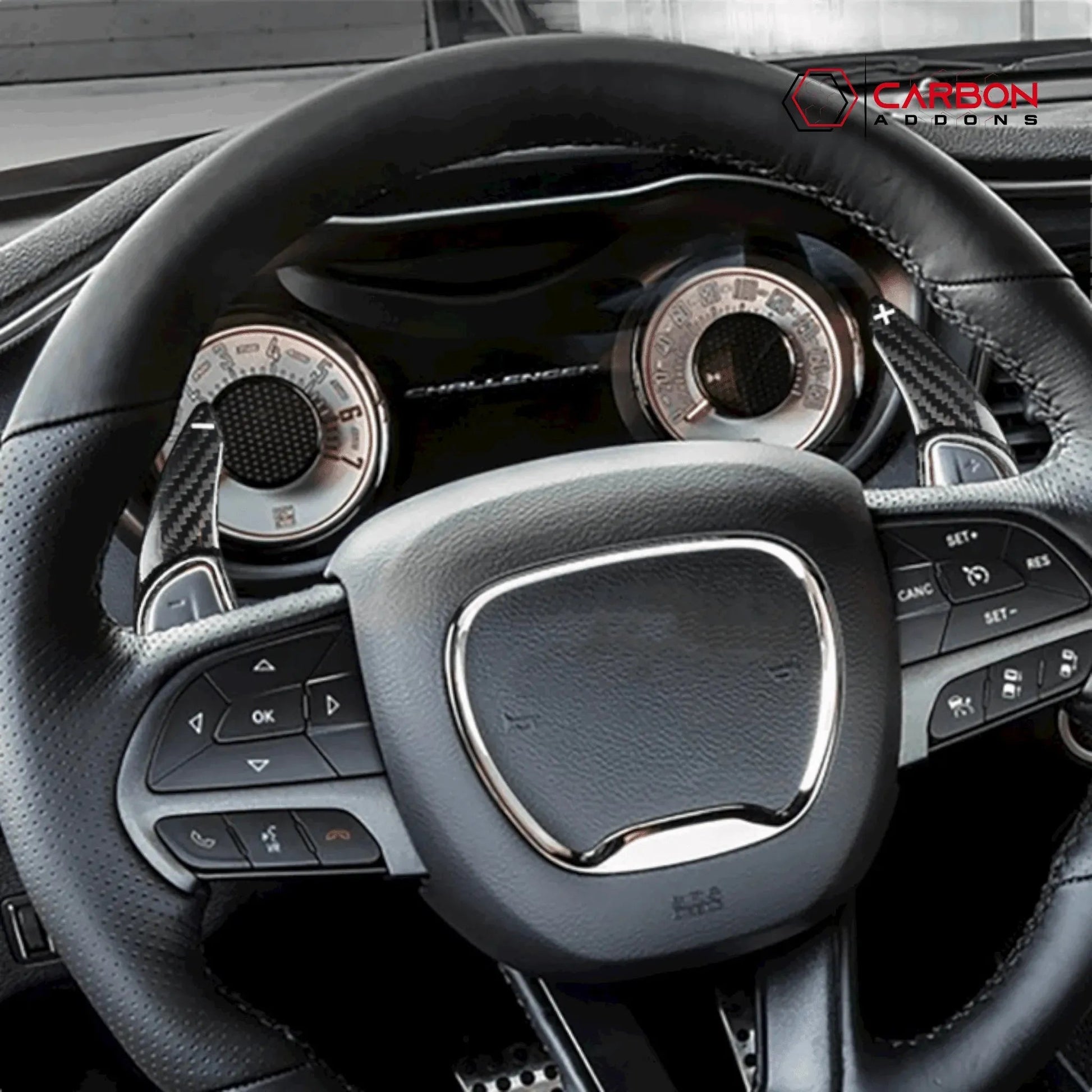 Carbon Fiber Paddle Shifter Extensions for Dodge Charger Challenger | Chrysler 300 | Jeep