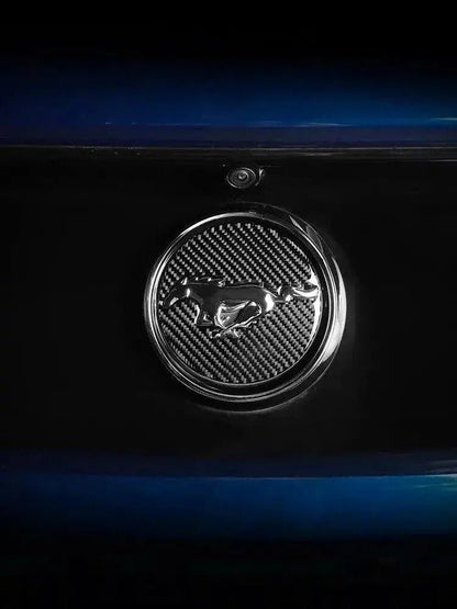 Carbon Fiber Rear Trunk Logo Emblem Overlay For Mustang 2015-2019