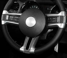 Mustang 2010-2014 Carbon Fiber Steering Wheel Trim Interior Overlay