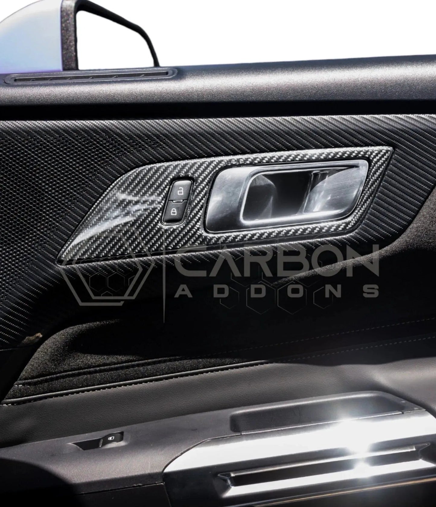2024+ S650 Mustang Hard Carbon Fiber Door Handle Trim Cover