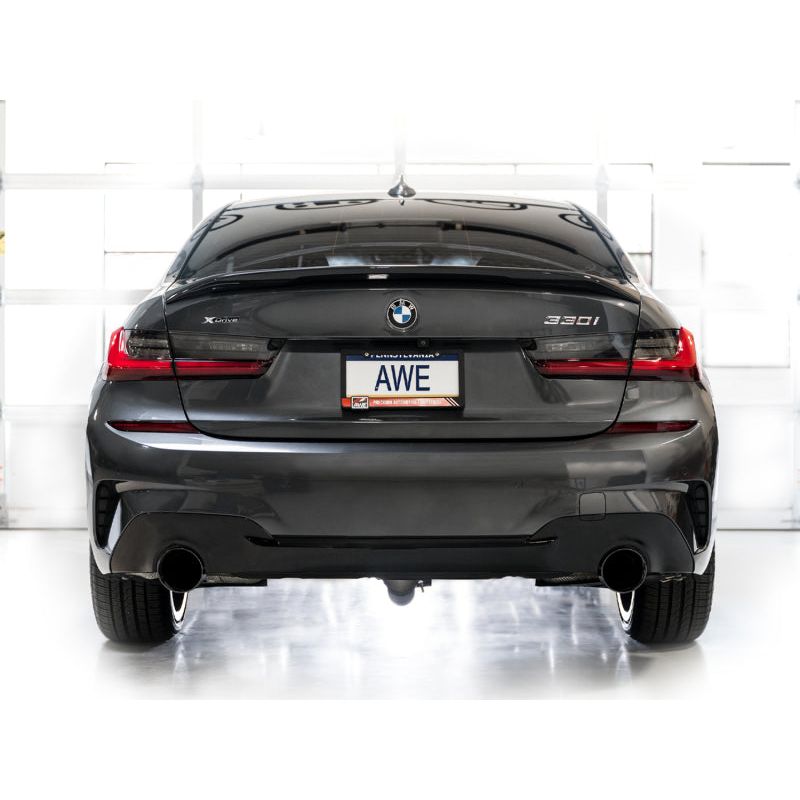 AWE Tuning Touring Edition Axle Back Exhaust | 3" Diameter | 4.5" Dual Diamond Black BMW 430i 2021-2024|BMW 330i 2019-2024