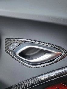 Chevy Camaro 2016-2024 Interior Door Handle Trim Carbon Fiber Cover