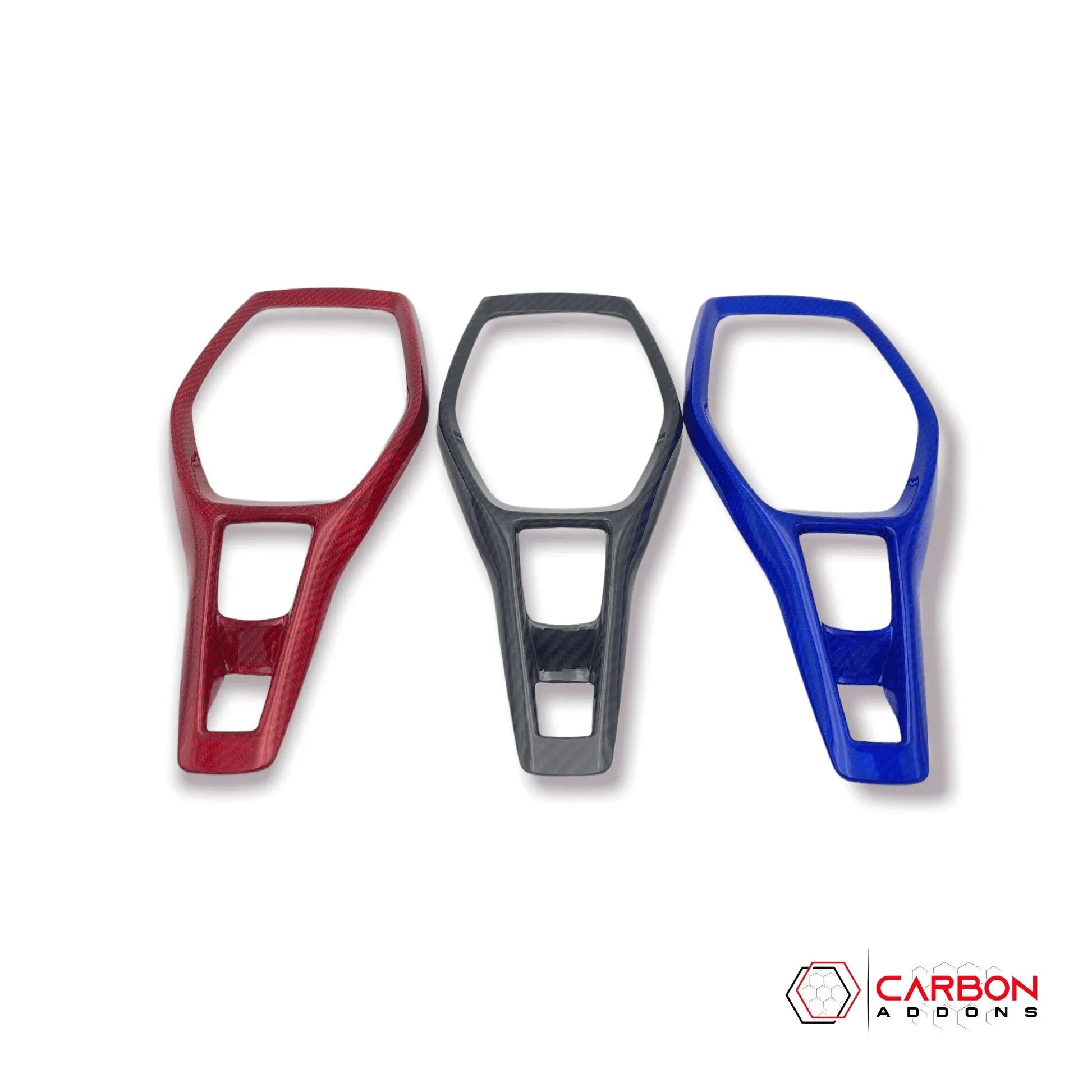 Chevy Camaro 2016-2024 Real Carbon Fiber Gear Shift Chrome Trim Delete Cover