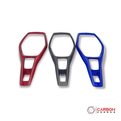 Chevy Camaro 2016-2024 Real Carbon Fiber Gear Shift Chrome Trim Delete Cover