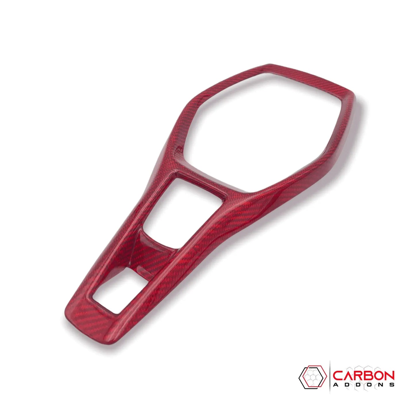 Chevy Camaro 2016-2024 Real Carbon Fiber Gear Shift Chrome Trim Delete Cover