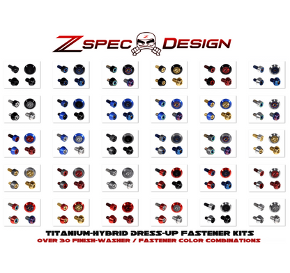 ZSPEC Hood Latch & Hinges Fasteners for '22+ Nissan Frontier D41, Titanium & Billet