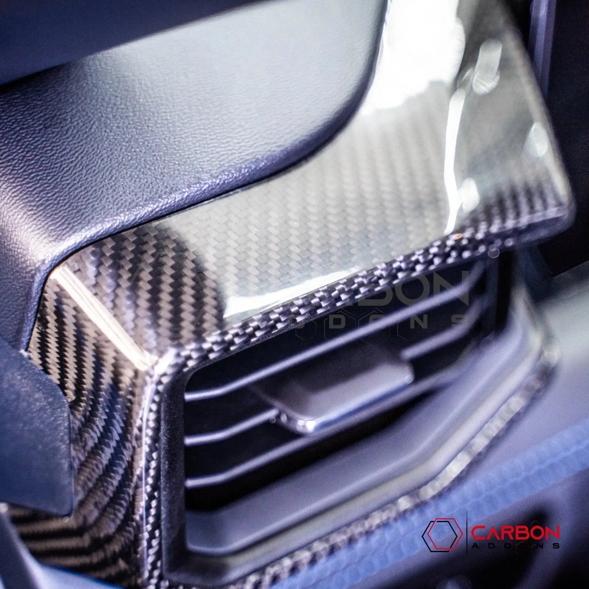 Real Carbon Fiber Driver Side Dashboard AC vent Trim Cover for 2024+ Ford Mustang