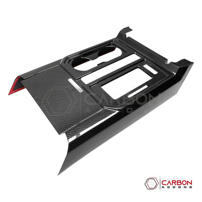 Real Carbon Fiber Center Console Gear Shift Panel Cover For F150 2015-2020