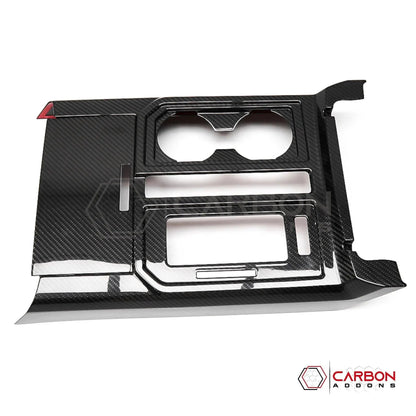 F150 2015-2020 Center Console Gear Shift Panel Hard Carbon Fiber Cover